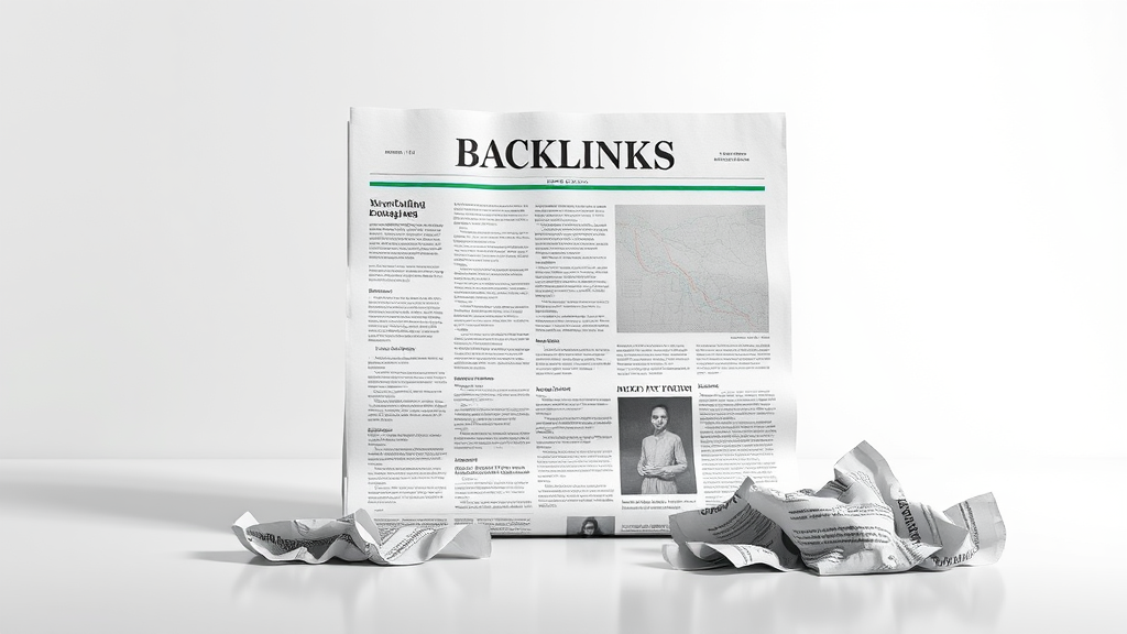 A tall emerald-green glass article tablet spotlit on a white podium by a brushed-steel ring while small grey paper press-release slips lie ignored on the floor